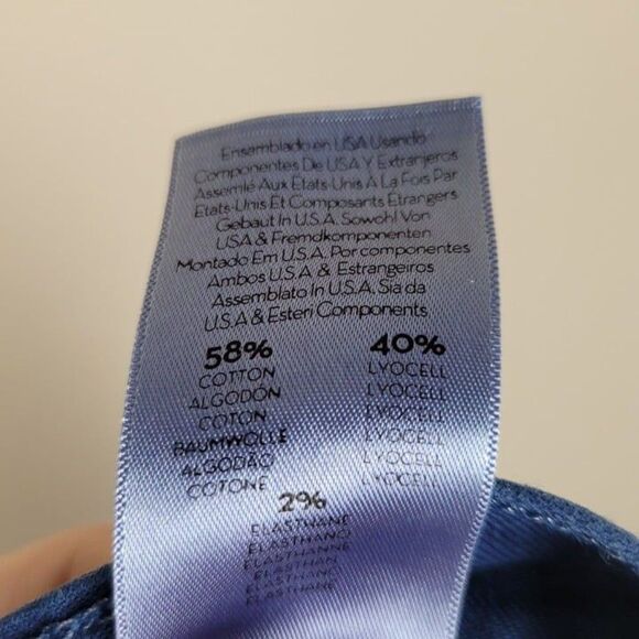 Mother Size 28 The Breaker Crop Jeans Straight Leg Stretch Eclipse Blue - Picture 10 of 12